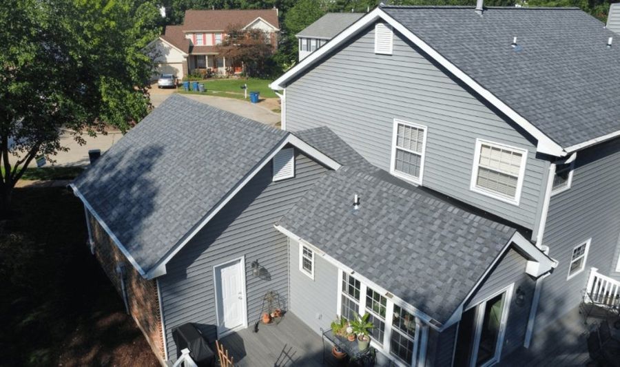 New architectural shingle roof installed by Coldstream Exteriors